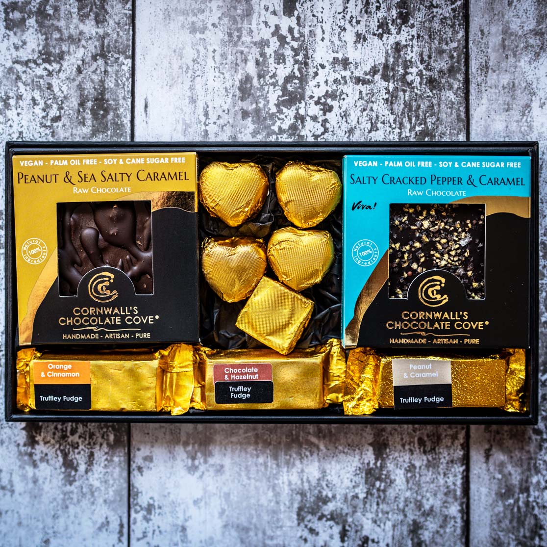 Raw, vegan (dairy free, plant based), palm oil free, gluten free, cane sugar free, soya free